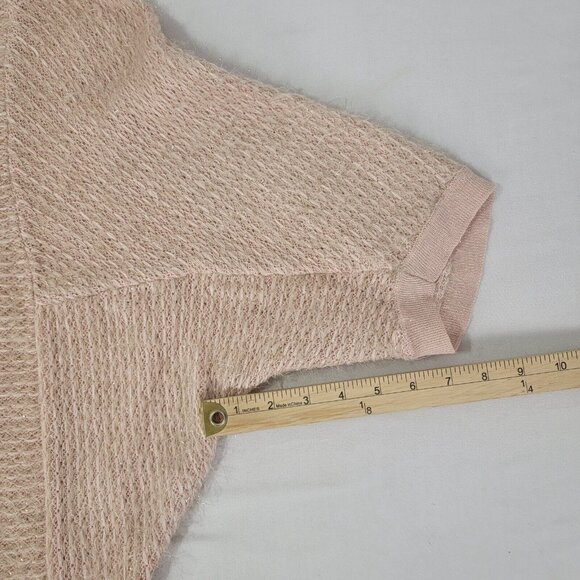 Chico's Women's Pullover Sweater NEW Size 1 Medium 8 Shaggy Stitch Blush 3/4 Sl - Picture 7 of 7